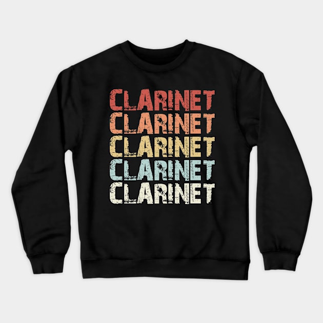 Retro Clarinet Crewneck Sweatshirt by animericans